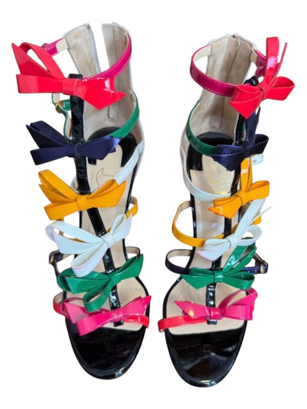 Christian Louboutin Girlistrappy Multicolor Sandals 100 With Box